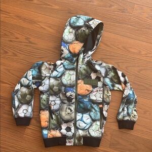 Molo Multicolor Soccer Print Raincoat